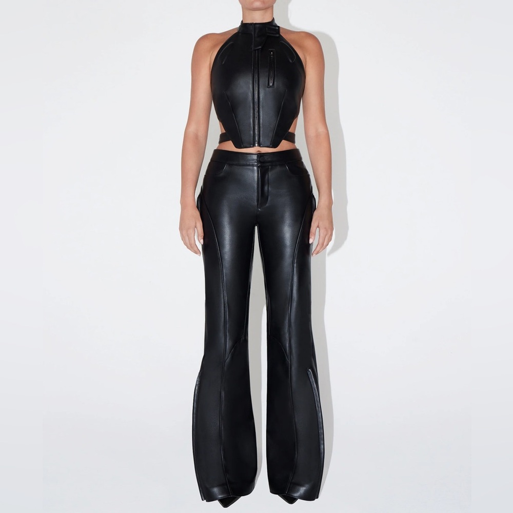 KHY FAUX LEATHER PANTS